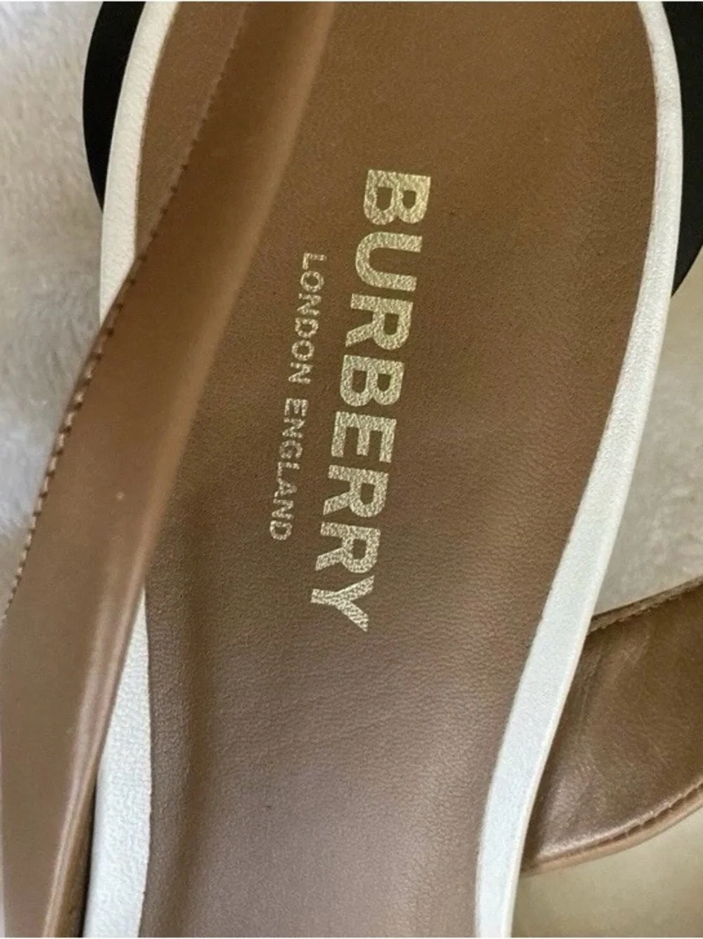 Burberry Leticia Women's Slingback Pointed-Toe kitten heel Pumps in Tan size 40
